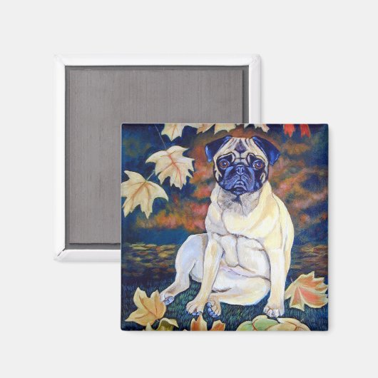 Mops Magnet (Vorderseite/Rückseite)