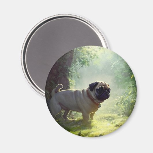 Mops Magnet (Vorderseite/Rückseite)