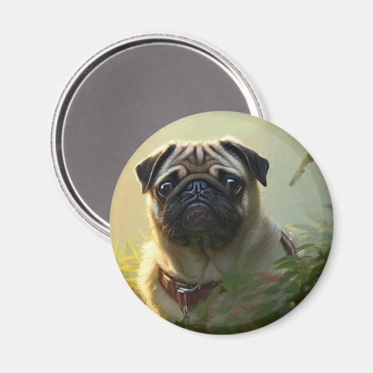 Mops Magnet (Vorderseite/Rückseite)