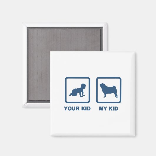 Mops Magnet (Vorderseite/Rückseite)