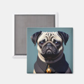 Mops Magnet (Vorderseite/Rückseite)