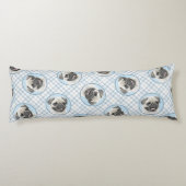 Mops Malerei Fawn Silver Niedlich Original Haustie Seitenschläferkissen (Rückseite)