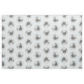 Mops Malerei Fawn Silver Niedlich Original Haustie Stoff (Fat Quarter (45,7 x 55,9 cm))