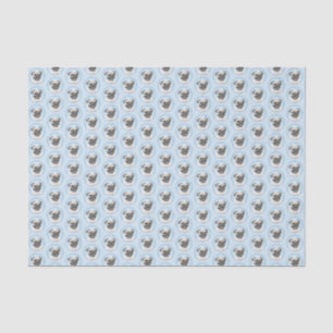 Mops-Malerei - Niedliche Hundekunst Seidenpapier