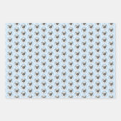 Mops Malerei - Niedliche Original Hunde Kunst Geschenkpapier Set (Vorderseite)