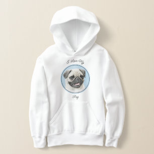 Mops Malerei - Niedliche Original Hunde Kunst Hoodie