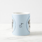 Mops Malerei - Niedliche Original Hunde Kunst Kaffeetasse (Mittel)