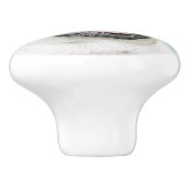 Mops Malerei - Niedliche Original Hunde Kunst Keramikknauf (Seitenansicht)