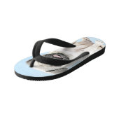 Mops Malerei - Niedliche Original Hunde Kunst Kinderbadesandalen (Schrägansicht)