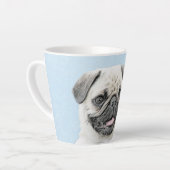 Mops Malerei - Niedliche Original Hunde Kunst Milchtasse (Linke Ecke)