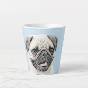 Mops Malerei - Niedliche Original Hunde Kunst Milchtasse