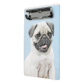 Mops Malerei - Niedliche Original Hunde Kunst Mini Klemmbrett (Gewinkelt2)