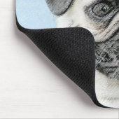 Mops Malerei - Niedliche Original Hunde Kunst Mousepad (Ecke)