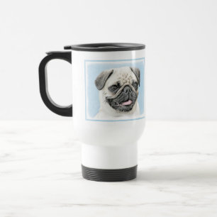 Mops Malerei - Niedliche Original Hunde Kunst Reisebecher