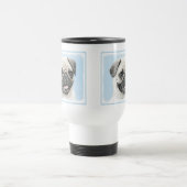 Mops Malerei - Niedliche Original Hunde Kunst Reisebecher (Mittel)