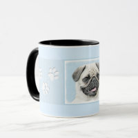 Mops Malerei - Niedliche Original Hunde Kunst