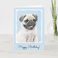 Mops-Malerei - niedliche ursprüngliche Hundekunst