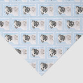 Mops-Malerei - niedliche ursprüngliche Hundekunst Seidenpapier (Ausschnitt)