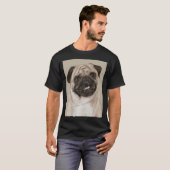 Mops-Malerei T-Shirt (Vorne ganz)