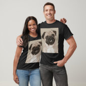 Mops-Malerei T-Shirt (Unisex)