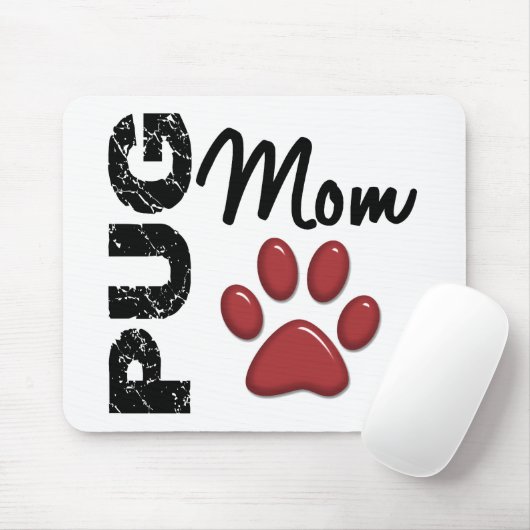 Mops-Mama 2 Mousepad (Mit Mouse)