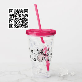 Mops Mama Acryltrinkbecher