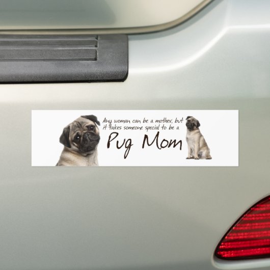 Mops-Mama-Autoaufkleber Autoaufkleber (Auf Auto)