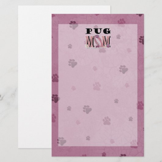 Mops MAMA Briefpapier (Vorne/Hinten)