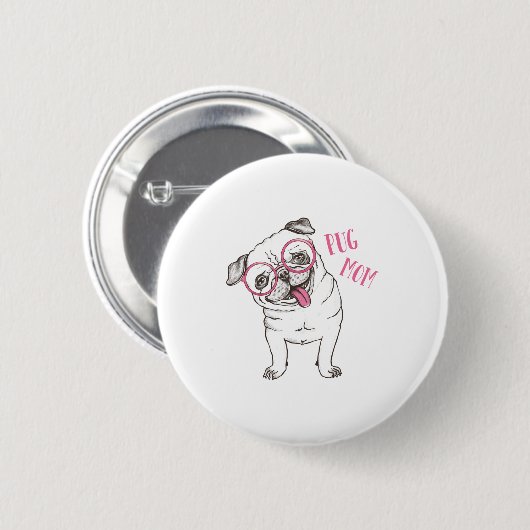 Mops Mama Button (Vorne & Hinten)