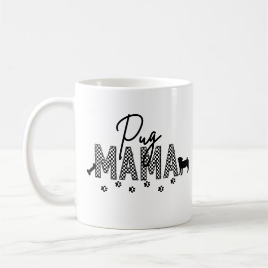 Mops Mama Coffee Tasse (Links)