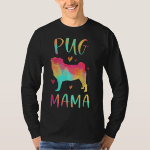Mops Mama Farbenfroher Mops gibt Hunde Mama T-Shirt