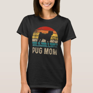 Mops Mama Farbenfroher Vintager Mops Beste Hunde-M T-Shirt