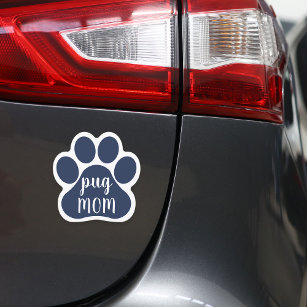Mops-Mama für den benutzerdefinierten Hund Auto Magnet