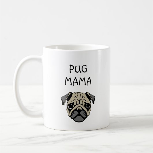 Mops Mama Kaffeetasse (Links)