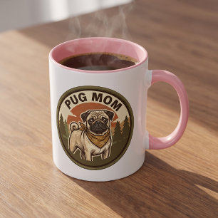 Mops-Mama-Kaffeetasse Geschenk für Mops-Hundefra Tasse