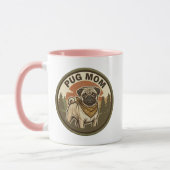 Mops-Mama-Kaffeetasse | Geschenk für Mops-Hundefra Tasse (Links)