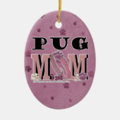 Mops MAMA Keramik Ornament (Vorne)