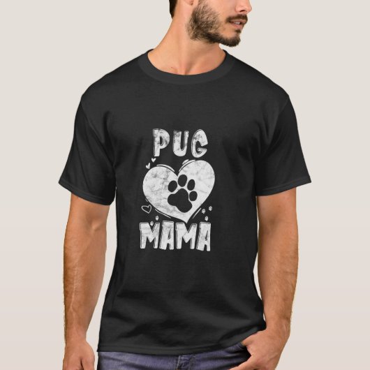 Mops Mama Mama Mops Lover T-Shirt (Vorderseite)