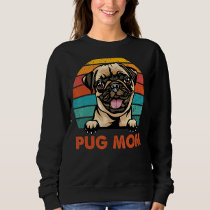 Mops Mama Mama Niedlich Hunde Mama Mädchen Muttert Sweatshirt