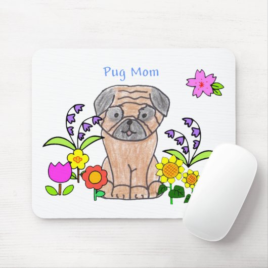 Mops-Mama Mousepad (Mit Mouse)