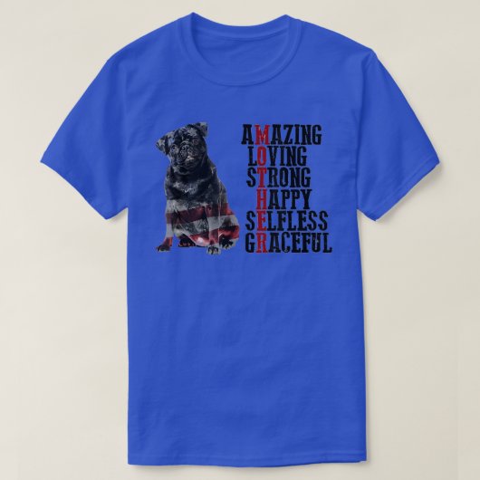 Mops Mama Paw Dog Eigentümer Muttertag T-Shirt (Design vorne)