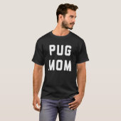 Mops-Mama Retro-Design T-Shirt (Vorne ganz)