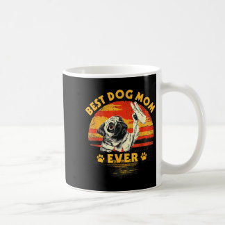 Mops-Mama Retro-Sonnenuntergang lustiger Hund Mutt Kaffeetasse