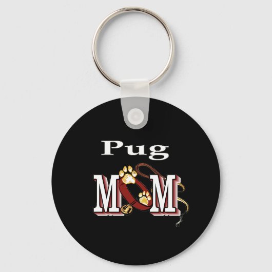 Mops Mama Schlüsselanhänger (Vorderseite)