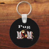 Mops Mama Schlüsselanhänger (Vorderseite)