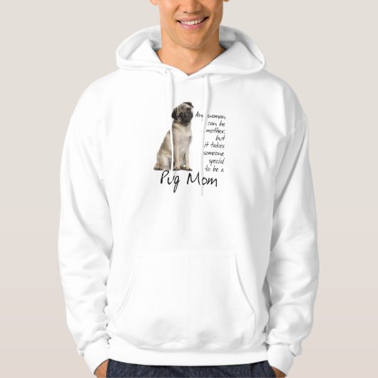 Mops-Mama-Shirt Hoodie (Vorderseite)
