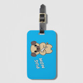 MOPS MAMA - Sky Blue Gepäckanhänger (Vorderseite Vertikal)