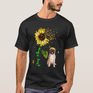 Mops-Mama Süße Sonnenblume Hundepfoten Besitzer Fa T-Shirt