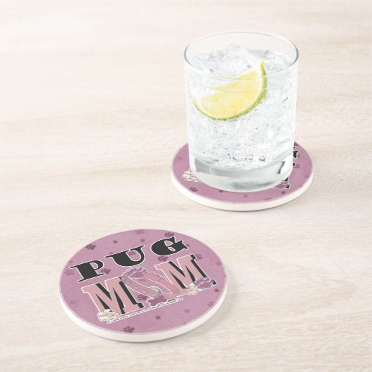 Mops MAMA Untersetzer (Seite)