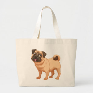 Mops-Mama Welpen Hund Papa Welpen Hunde Rettungsha Jumbo Stoffbeutel